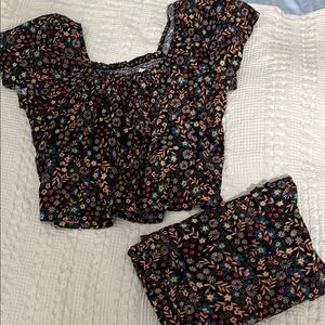 Floral Two-Piece Pajama Set